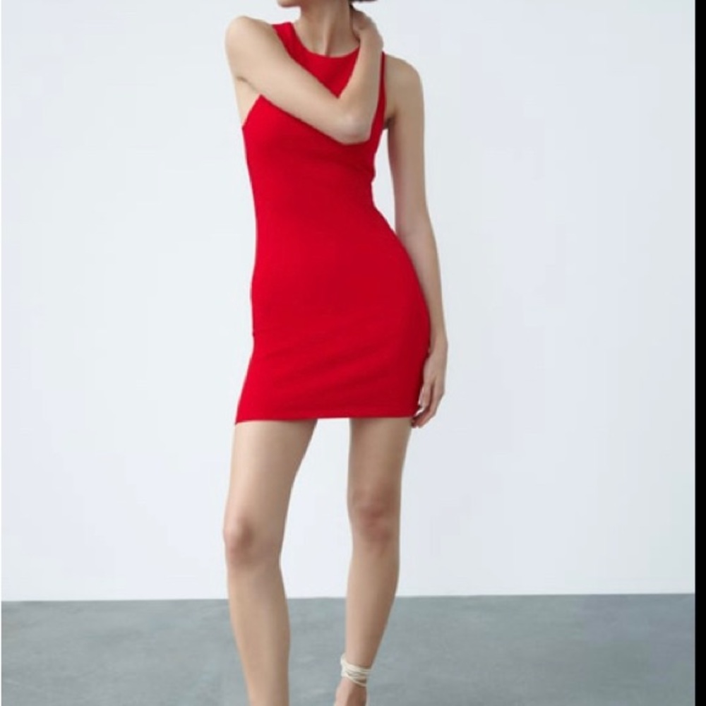 Zara red dress, size S, worn once